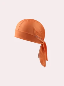 1pc Kids Pirate Cap, Solid Color Elastic Adjustable Pirate Hat For Daily Use