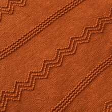 1pc Super Oversized Geometric Pattern Acrylic Knit Fringe Throw Blanket, Machine Washable, Suitable For Sofa, Office, Bed, Camping, Travel, All Seasons, Great As Movie Theme, Holiday, Birthday, Mother's Day Gift - Caramel Colour - View 6