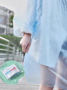 30Pcs Disposable Rain Poncho For Men And Women, Mini Portable Adult Rain Coat, Suitable For Outdoor Camping, Hiking, Cycling, Waterproof Rain Jacket, Travel Necessity (Random Letter And Color Packaging), Back To School Supplies