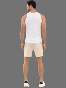 kit 2 shorts masculino linho mauricinho curto P ao GG - preto/caqui - Visão 7
