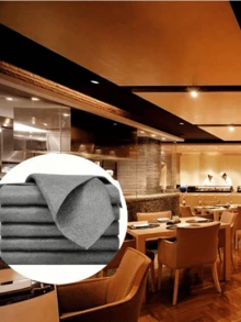 5/10/20pcs Streak-Free Magic Glass Cleaning Cloth, Waterless Printing Microfiber Scraping Cloth, Gray Glass Wiping Rags - Multicolor - View 4