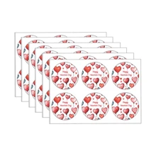 4,5cm 48 Peças Grandes Adesivos de Presente em Forma de Coração Vermelho, Adequados para Festa de Feriado, Embrulho de Presente, Presentes Diários para Casa