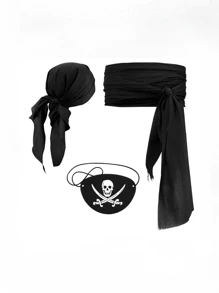3 Stücke/Set Ferienspaß Cosplay Mittelalter Renaissance Gürtel Kleidung mit Piratenmaske, passend für Valentinstag, Kostümparty, Zaubershow, Mode Kostümzubehör