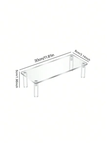 1pc Acrylic Cosmetic Organizer Rack, Multi-Tier Display Storage Shelf For Perfume, Skincare, Makeup Items, Reinforced Sturdy Pyramid-Shaped Stand For Living Room, Bathroom, Bedroom, Home Decor,For Holiday Beach, Bathroom Collection, Bedroom Collection, Large Capacity