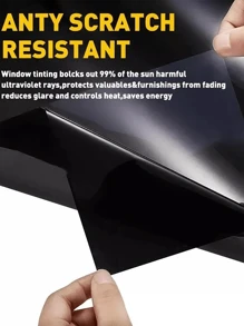 1 Roll 50x300cm/19.68*118.11in 1/5/15/25/35/50% VLT Car Window Tint Window Privacy Film, Car Shade Front Windshield, Heat & UV Block And Scratch Resistant, Blackout Window Film Auto Car Windshield Sun Shade Roll,Privacy And Privacy Prevention, High Light Transmission Does Not Block The Line Of Sight, Protection Of Privacy And Driving Double Protection! Add Installation Kit