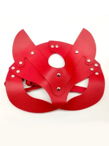 个性化 PU 皮革狐狸面具，派对化妆舞会面具眼罩，男女皆宜 - 彩色 - 查看 8