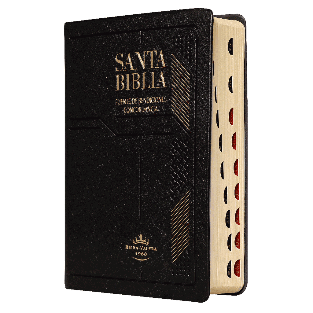RVR1960 Compact Bible, Black Vinyl Index - Single Book - View 1