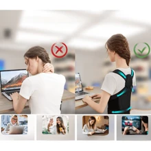 2025 Newest 1pc Back Brace Posture Corrector For Men Back Straightener Scoliosis And Hunchback Correction Fully Adjustable Shoulder Support Spine Corrector Support Adjustable Posture Trainer Exercise Waist Belt Suitable For Workout Home Sports And Walk