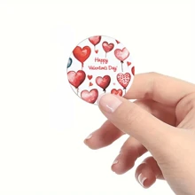 4,5cm 48 Peças Grandes Adesivos de Presente em Forma de Coração Vermelho, Adequados para Festa de Feriado, Embrulho de Presente, Presentes Diários para Casa
