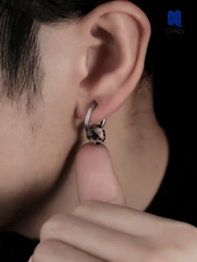 1 Cặp Hoa tai vòng đá tự nhiên, Phong cách tối giản sang trọng, Thích hợp cho trang phục hàng ngày, kỳ nghỉ, tiệc tùng, cưới, sinh nhật, quà tặng kỷ niệm cho nam và nữ - nhiều màu - Xem 3