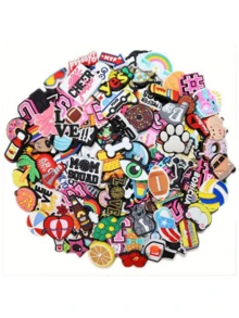 10/20/30pcs Random PVC Shoe Decorations, Cute Garden Themed Shoe Charms Bracelet Ornaments, Various Designs Suitable For Girls, Boys And Adults Party Gifts, Shoe, Spring Summer Picks, Brides Maid Gifts, Room, Bedroom Decor, Bedroom Decor, Beach, Travel, For Men, For Women, Vacation,Cute Stuff - Multicolor - View 15