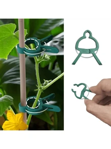 20pcs Adjustable Plant Clips - Reusable Flower, Vine, Vegetable And Tomato Garden Supports, Durable Plastic, Essential Gardening Tool