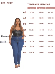 Plus Size Jeans - 深色水洗藍 - 查看 8