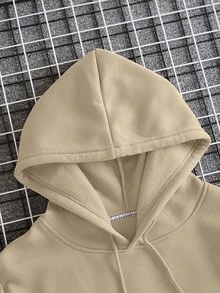 Cold Weather Sweatshirt Casual Men's Women's Printed Planet Earth Coat Cotton Comfortable Stylish - 米色 - 查看 3