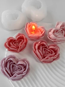 1 Pieza de Molde de Flor Molde 3D de Vela con Forma de Flor Molde de Peonía Molde de Fundición de Resina de Rosa Molde de Elaboración de Resina Molde de Vela de Silicona para Decoración del Hogar Modelo de Animal 3D Molde para Hacer Velas