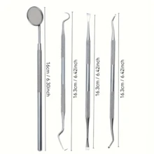 家用牙科护理套装 - 包含不锈钢牙刷、无缝牙线和收纳盒，有效去除牙菌斑、保护牙龈、清新口气 - 彩色 - 查看 7