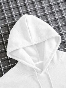 Cold Weather Sweatshirt Casual Men's Women's Printed Planet Earth Coat Cotton Comfortable Stylish - trắng - Xem 3