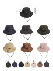 1 pieza Sombrero unisex impermeable y de secado rápido para exteriores, sombrero de cubo plegable para hombres y mujeres, sombrero de sol de verano para hombres con protección UV, adecuado para actividades al aire libre de verano como senderismo y pesca
