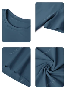 Camiseta de mujer con cuello redondo estampada con vida marina y diseño de letras para el verano. Camisetas gráficas para mujer en blanco, negro y rosa