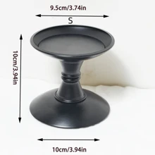 Portacandele vintage in ferro nero, supporto decorativo per candele, regalo romantico per matrimoni, decorazione con luce di candela per tavolo da pranzo