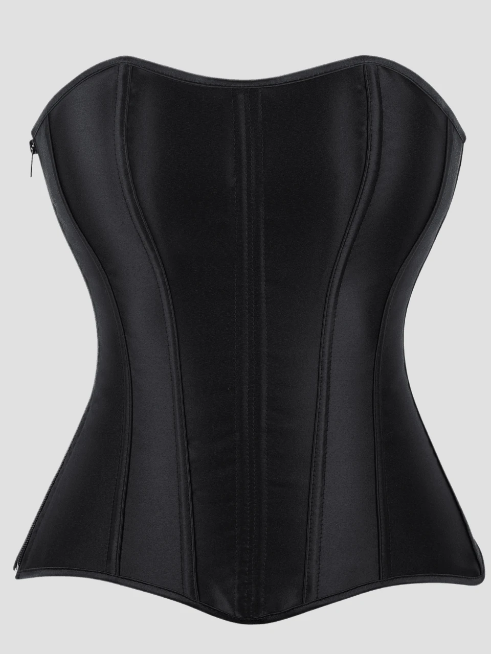 1 Stück Satin trägerloser Bustier-Top, Damen Renaissance-Stil Korsett-Top, Seitlicher Reißverschluss & Rückenbindung Design, geeignet für Valentinstag, Musikfestivals, Hochzeiten, Urlaub