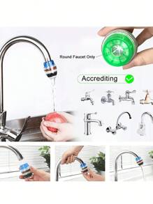5-Layer Activated Carbon Water Filter Faucet Diverter, Suitable For Kitchen Faucet And Shower Head(The Product Is One Size, Please Pay Attention To The Aize)
