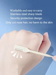 4pcs Nose Hair Remover, Easy To Clean, Tail Removes Ears, Two-In-One Remover: 360-Degree Rotating Nose Hair Trimmer For Men And Women, A Must-Have For Personal Care 3/2/1pc