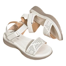 This Is A Women's Round Toe Flat Sandals. The Upper Is Designed With A Strap And Perforated For Breathability, With An Open Back And Buckle Closure To Prevent The Shoe From Slipping Off. The Insole Is Made Of PU. Suitable For All Women's Daily Wear, In A Solid Preppy Academic Y2K TPR (Thermoplastic Rubber) Material. Women's Round Toe Flat Sandals, Suitable For Beach, Wedding, Party, Outdoor, Office, Summer