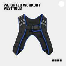 Running Weighted Vest, Neoprene Adjustable Weighted Vest For Men And Women, Blue/Black, 10 Lbs