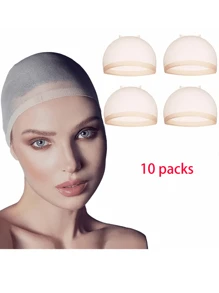 2 Packs Natural Skin Tone Breathable Invisible Wig Caps, Suitable For Cosplay, Role-Playing, Headwear. Suitable For Performances, Middle-Aged Women Can Also Use, Boys And Girls Suitable For Role-Playing, Dancing And Holiday Use Hair Nets, High Quality Mesh Wig Caps For Wig Making, Crochet Wig Caps, Elastic Hair Nets, High Definition Lace Wig Caps Suitable For Wig DIY, Unisex Hair Accessories, Suitable For Any Face Shape, Fun Parties