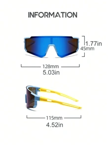 1 pieza Gafas de ciclismo coloridas para niños de 3 a 10 años, gafas deportivas para exteriores con marcos grandes de colores - regalo perfecto para niños