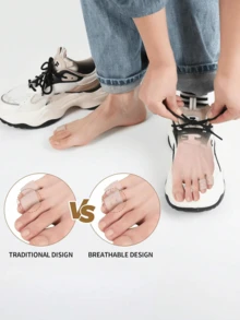 2/4/6/8/10 件硅胶趾套 - 透气穿孔趾套，适合跑步、远足、滑冰和跳舞 - 柔软弹性手洗设计趾套，白色，手指趾保护器，趾分离器，适合运动和日常使用，送给父母的礼物 - 彩色 - 查看 9