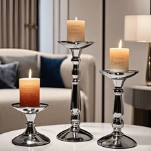 Portacandele vintage in ferro nero, supporto decorativo per candele, regalo romantico per matrimoni, decorazione con luce di candela per tavolo da pranzo