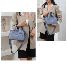 Women's Crossbody Bag Small Waterproof Fabric Toiletry Bag - Xám - Xem 3