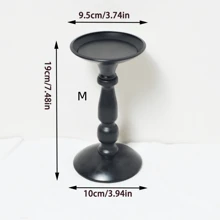Portacandele vintage in ferro nero, supporto decorativo per candele, regalo romantico per matrimoni, decorazione con luce di candela per tavolo da pranzo