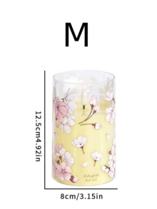 3 Stücke/Set Blumen LED-Flammenlose Kerzen mit Fernbedienung - Batteriebetriebene Kerzen, rauchlos, geeignet für Valentinstag, Weihnachten, Halloween und Partys, fernbedienbare Beleuchtung & Kerzen Dekoration