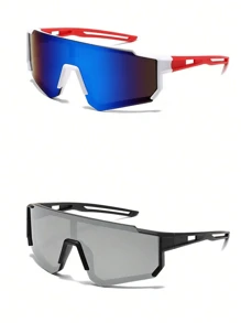 1 pieza Gafas de ciclismo coloridas para niños de 3 a 10 años, gafas deportivas para exteriores con marcos grandes de colores - regalo perfecto para niños