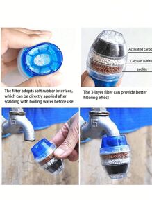 5-Layer Activated Carbon Water Filter Faucet Diverter, Suitable For Kitchen Faucet And Shower Head(The Product Is One Size, Please Pay Attention To The Aize)