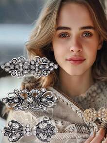 Vintage Cardigan Collar Clips Waist Cincher Clips, Waist Cincher Clips Brooch Clips For Women, Dress Shirt Brooch Clips Dress Shirt Brooch Clips, Pants Tightener For Waist Women Jean Tightening Clips Jean Pins To Make Waist Smaller Adjust Waist Clips Pants Pins & Brooch - Multicolor - View 4