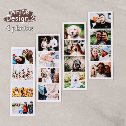1/4/6 Customized Photo Booth Photo - Personalized Souvenir With Photo And Text, Suitable For Parents, Grandparents And Pet Owners. 2D Printed Photo, Can Add Customized Information.
