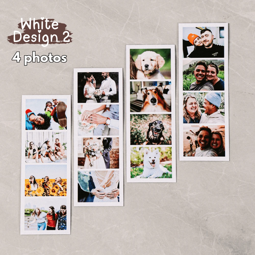 1/4/6 Customized Photo Booth Photo - Personalized Souvenir With Photo And Text, Suitable For Parents, Grandparents And Pet Owners. 2D Printed Photo, Can Add Customized Information.