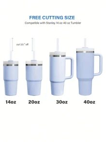 2/4/6pcsReusable Replacement Straws For 40 Oz Adventure Tumbler, Plastic Straws With Cleaning Brush, Compatible With 30oz Cup Water Jug,School Supplies