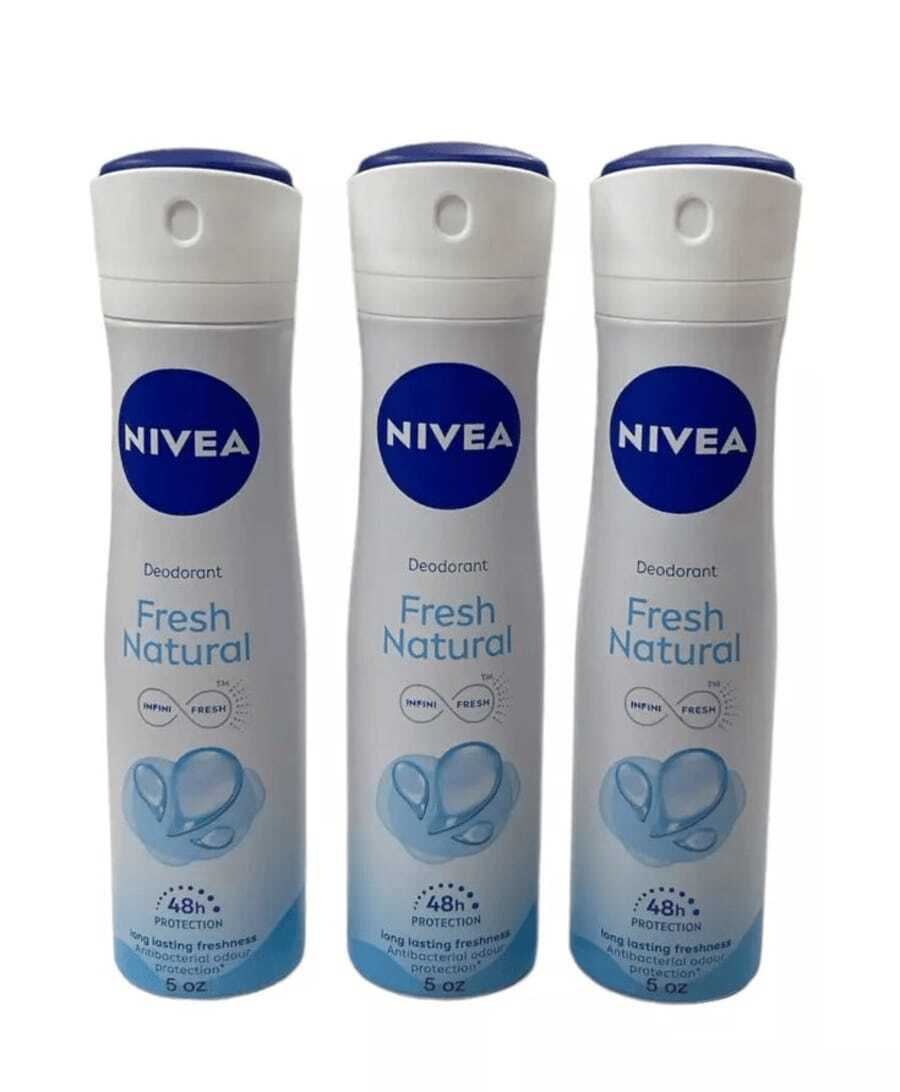 NIVEA Fresh Natural Deodorant Spray For Women, 48h Long-Lasting Freshness, 150 Ml Each 5 Fl Oz Pack Of 3 - 彩色 - 查看 1