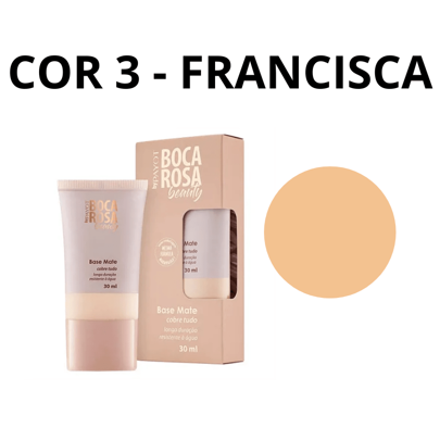 Base Mate Boca Rosa Beauty By- Alta Cobertura e Toque Suave Festa Junina