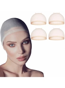 2 Packs Natural Skin Tone Breathable Invisible Wig Caps, Suitable For Cosplay, Role-Playing, Headwear. Suitable For Performances, Middle-Aged Women Can Also Use, Boys And Girls Suitable For Role-Playing, Dancing And Holiday Use Hair Nets, High Quality Mesh Wig Caps For Wig Making, Crochet Wig Caps, Elastic Hair Nets, High Definition Lace Wig Caps Suitable For Wig DIY, Unisex Hair Accessories, Suitable For Any Face Shape, Fun Parties