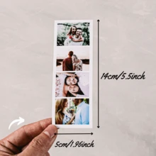 1/4/6 Customized Photo Booth Photo - Personalized Souvenir With Photo And Text, Suitable For Parents, Grandparents And Pet Owners. 2D Printed Photo, Can Add Customized Information. - White Design 2 - View 10