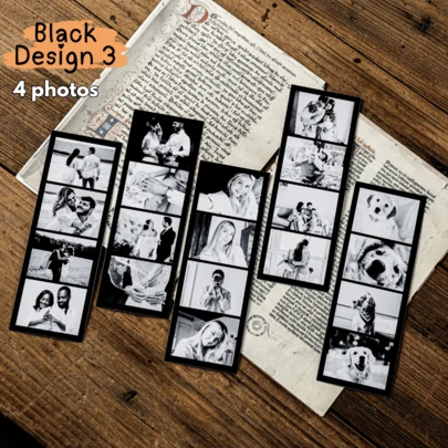 1/4/6 Customized Photo Booth Photo - Personalized Souvenir With Photo And Text, Suitable For Parents, Grandparents And Pet Owners. 2D Printed Photo, Can Add Customized Information.