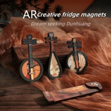 Ancient Style Musical Instrument Decor - Wooden National Magnetic Fridge Sticker - Ancient Musical Instrument Cultural Creative Souvenir - Interesting INS Style Gift