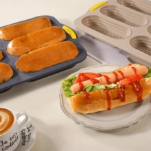 Silicone Bread Baking Mold, Non-Stick Bread Pan And Heat Resistant Hot Dog Buns Tray, Baking Mould For Homemade Bread, Bread Bakeware - Multicolor - View 6