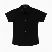 Camisa de Vestir para Niño Manga Corta Negra 3683 Tallas 2 a 18 Años - Negro - Ver 1